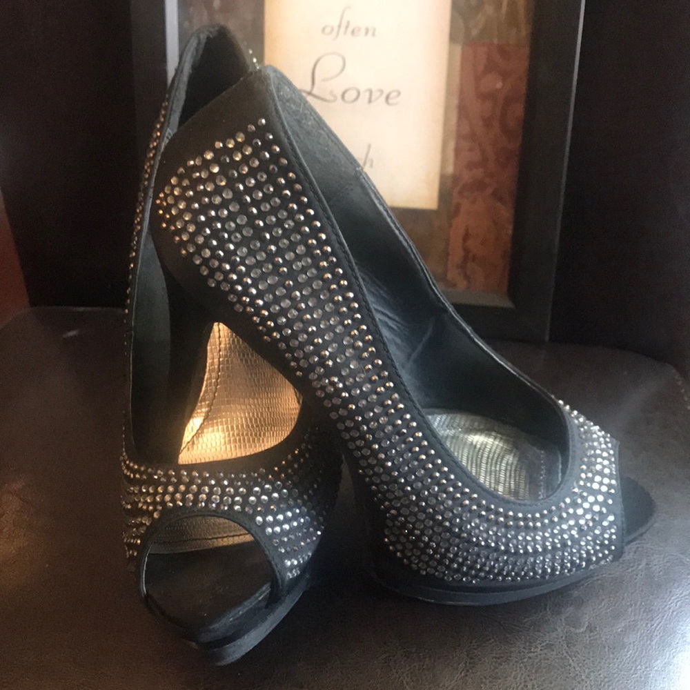 Classic Rhinestone Peep-toe Heel - Picture 7 of 7
